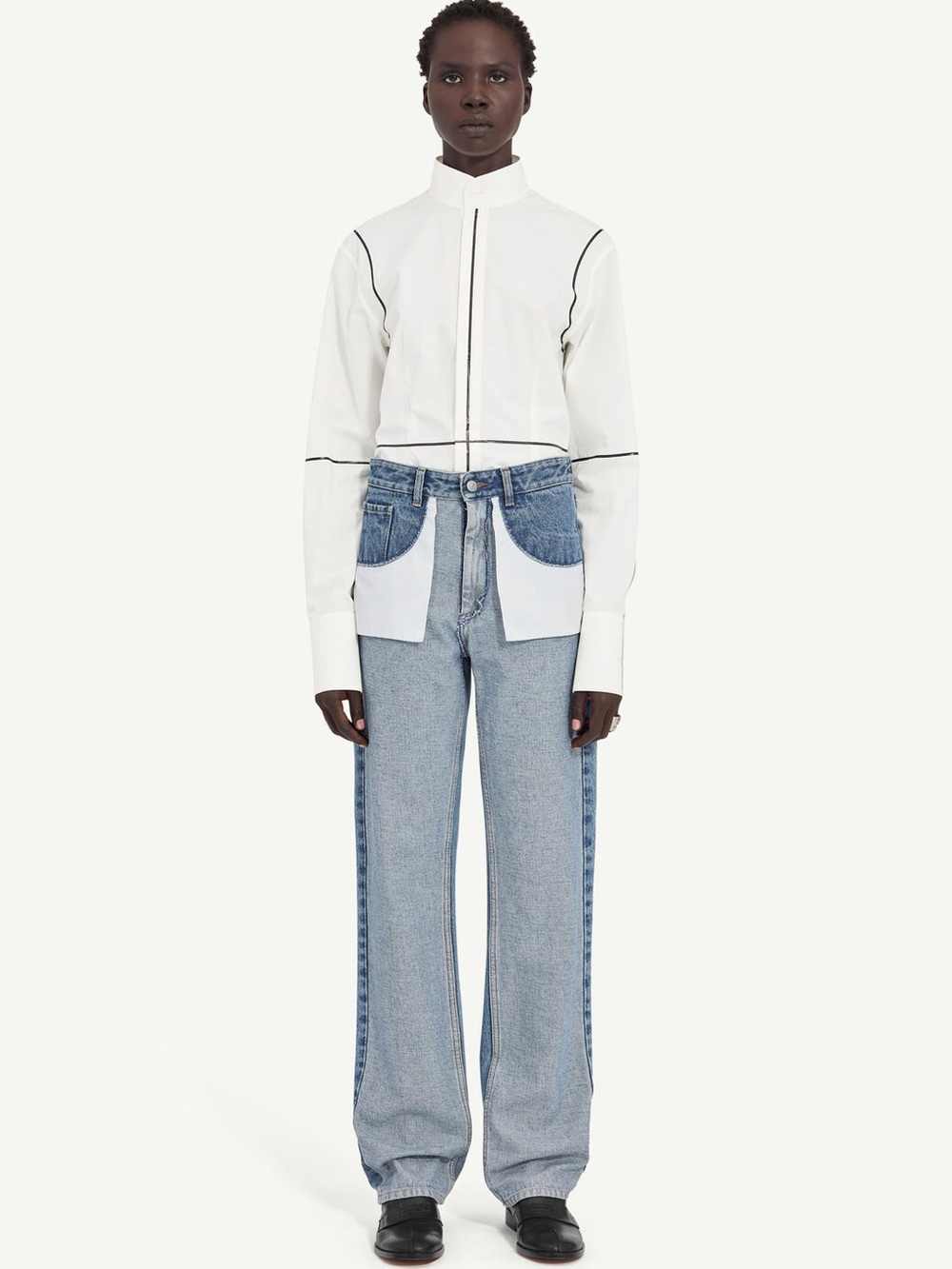 NEW! MM6 Maison Martin Margiela Reversed Five-Pocket Straight-Leg Jeans